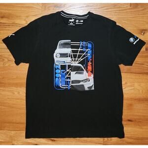 Men's Puma BMW Motorsport Black T Shirt Size Large
